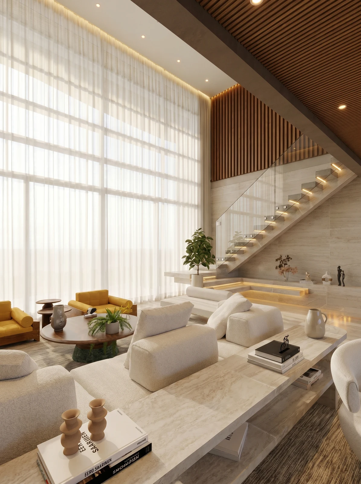 Visualização arquitetônica de interiores — LIVING 4b