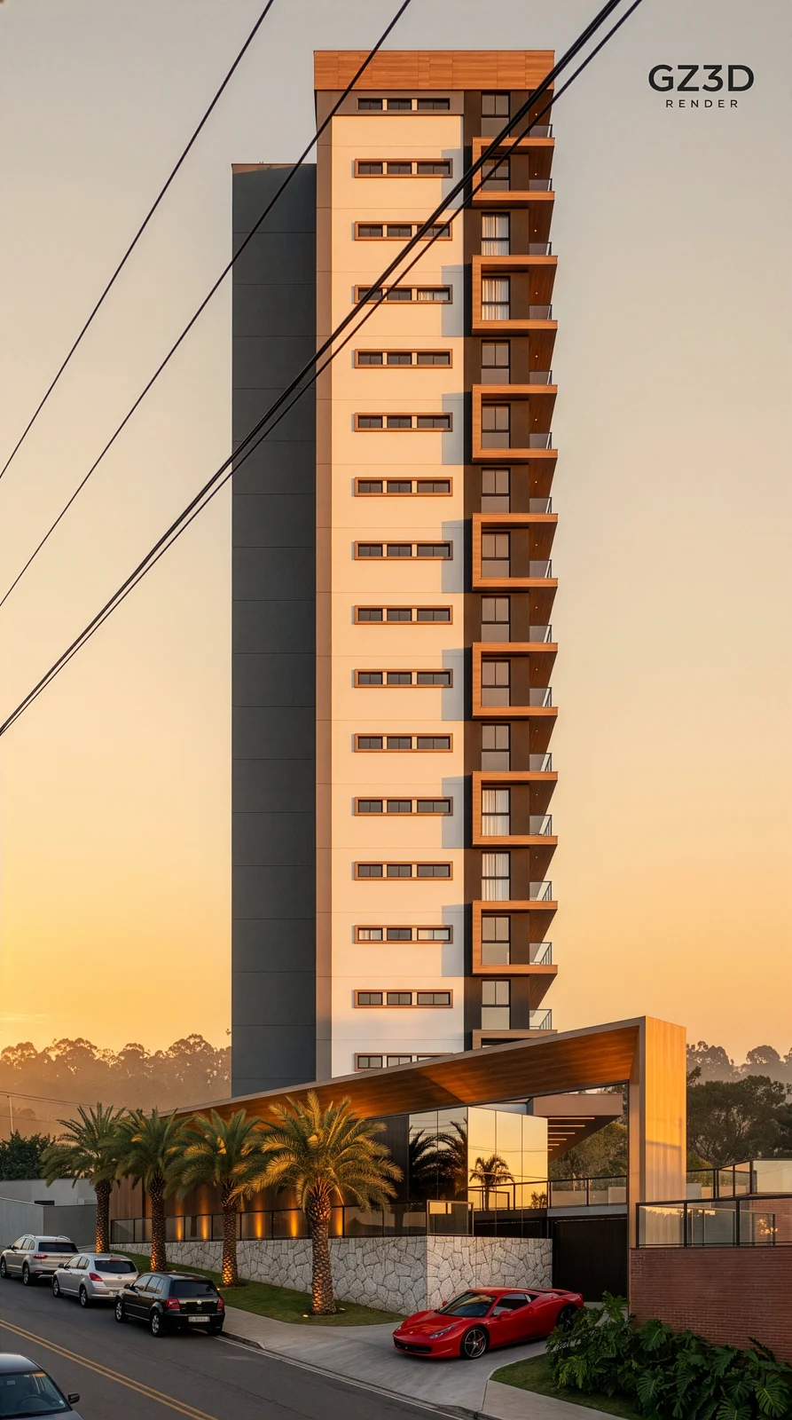 Visualização arquitetônica de exteriores — PREDIO RESIDENCIAL 3