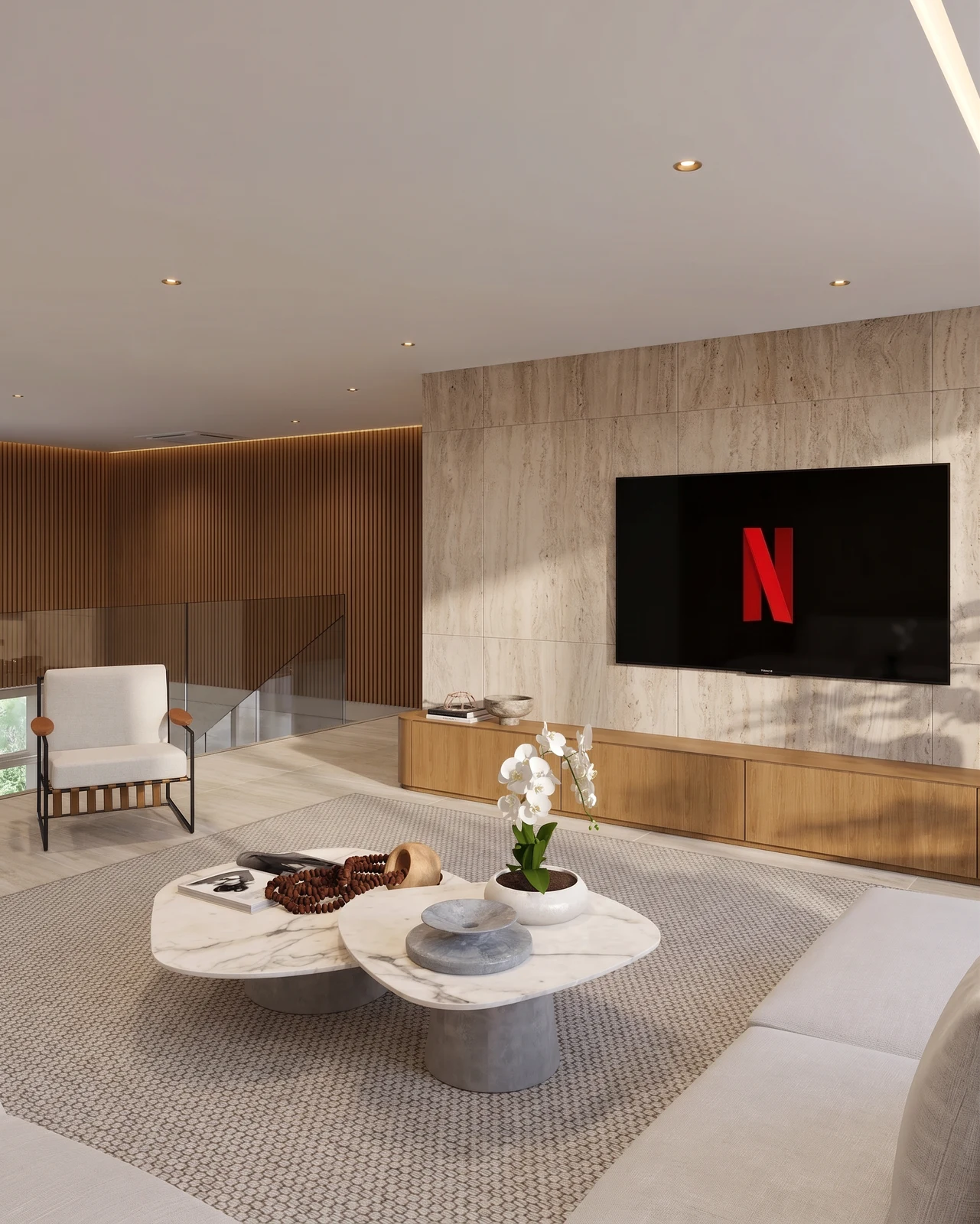 Visualização arquitetônica de interiores — SALA DE TV