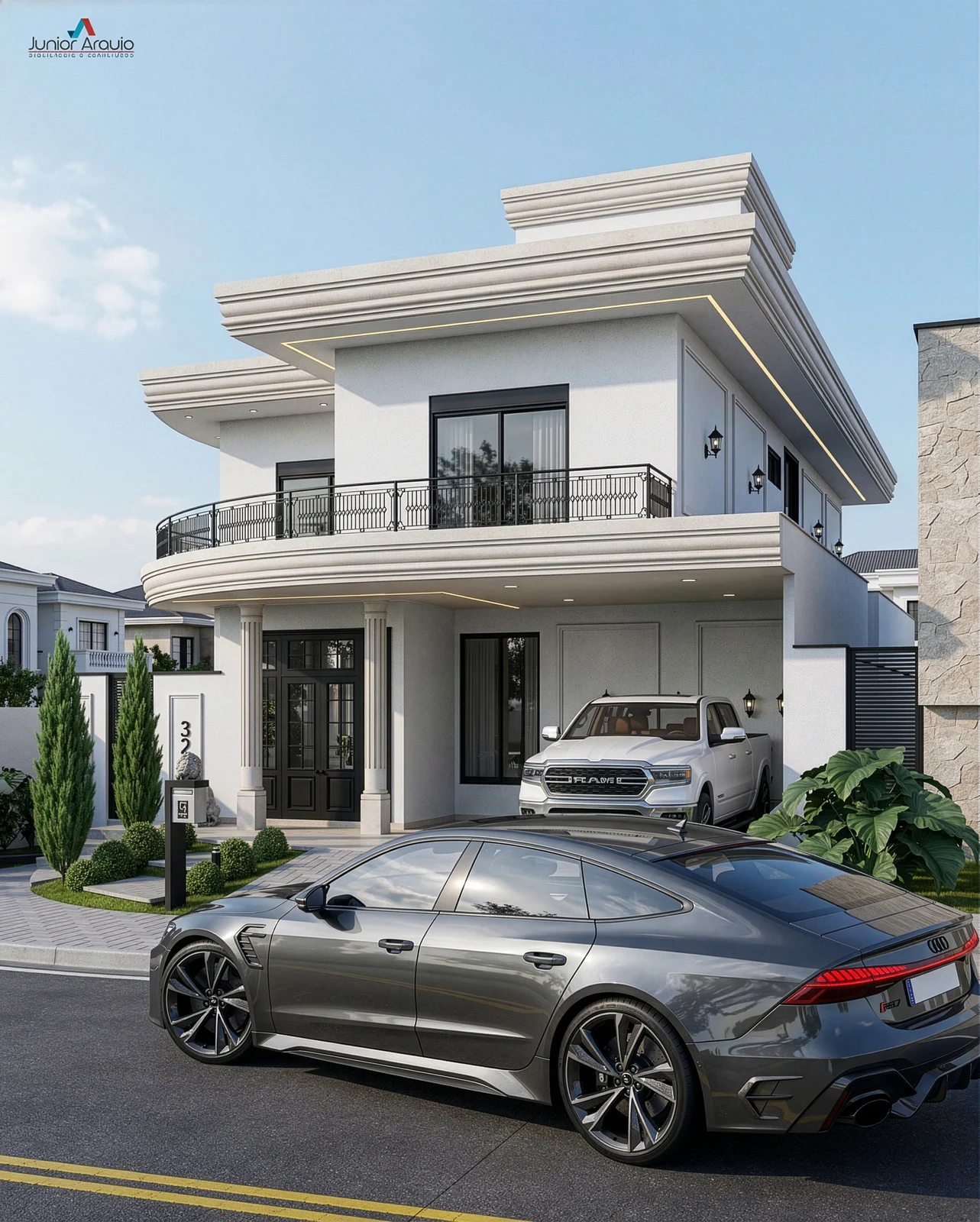Visualização arquitetônica de exteriores — WILLIAN E ANGELICA 3A